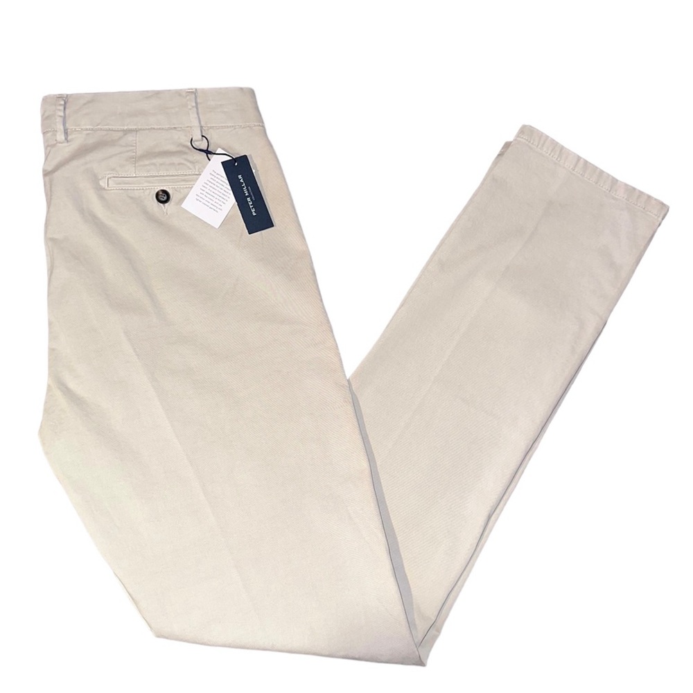 Peter Millar Collection Pants Concorde Garment Dyed Inseam 35” Stone $198 NWT